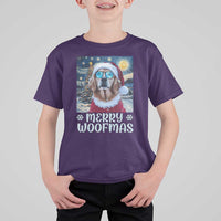 Funny Xmas Golden Retriever T Shirt For Kid Merry Woofmas Christmas Starry Night Dog Lover - Wonder Print Shop