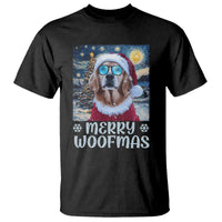 Funny Xmas Golden Retriever T Shirt Merry Woofmas Christmas Starry Night Dog Lover - Wonder Print Shop