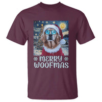 Funny Xmas Golden Retriever T Shirt Merry Woofmas Christmas Starry Night Dog Lover - Wonder Print Shop