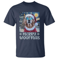 Funny Xmas Golden Retriever T Shirt Merry Woofmas Christmas Starry Night Dog Lover - Wonder Print Shop