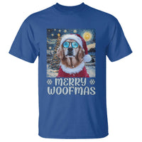 Funny Xmas Golden Retriever T Shirt Merry Woofmas Christmas Starry Night Dog Lover - Wonder Print Shop
