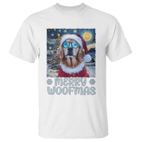 Funny Xmas Golden Retriever T Shirt Merry Woofmas Christmas Starry Night Dog Lover - Wonder Print Shop