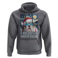 Funny Xmas Bulldog Hoodie Merry Woofmas Christmas Starry Night Dog Lover