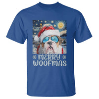Funny Xmas Bulldog T Shirt Merry Woofmas Christmas Starry Night Dog Lover - Wonder Print Shop