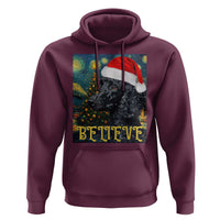 Funny Xmas Poodle Hoodie Believe Christmas Starry Night Dog Lover