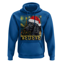Funny Xmas Poodle Hoodie Believe Christmas Starry Night Dog Lover