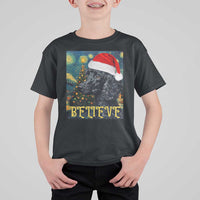 Funny Xmas Poodle T Shirt For Kid Believe Christmas Starry Night Dog Lover - Wonder Print Shop