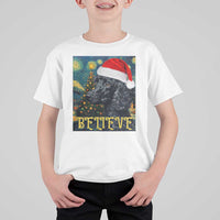Funny Xmas Poodle T Shirt For Kid Believe Christmas Starry Night Dog Lover - Wonder Print Shop
