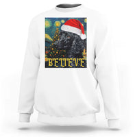 Funny Xmas Poodle Sweatshirt Believe Christmas Starry Night Dog Lover - Wonder Print Shop