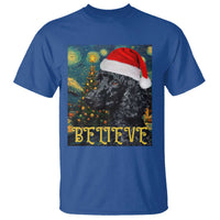 Funny Xmas Poodle T Shirt Believe Christmas Starry Night Dog Lover - Wonder Print Shop