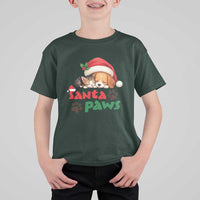 Funny Christmas Santa Paws Dogs And Cats T Shirt For Kid - Wonder Print Shop