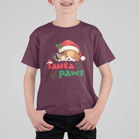 Funny Christmas Santa Paws Dogs And Cats T Shirt For Kid - Wonder Print Shop