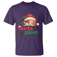 Funny Christmas Santa Paws Dogs And Cats T Shirt - Wonder Print Shop