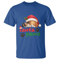 Funny Christmas Santa Paws Dogs And Cats T Shirt - Wonder Print Shop
