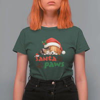 Funny Christmas Santa Paws Dogs And Cats T Shirt For Women - Wonder Print Shop