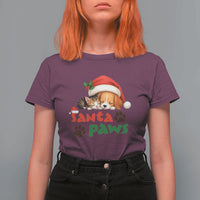 Funny Christmas Santa Paws Dogs And Cats T Shirt For Women - Wonder Print Shop