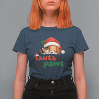 Funny Christmas Santa Paws Dogs And Cats T Shirt For Women - Wonder Print Shop