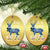 Xmas Reindeer Coquette Christmas Ornament It's The Most Wonderful Time Of The Year - Wonder Print Shop
