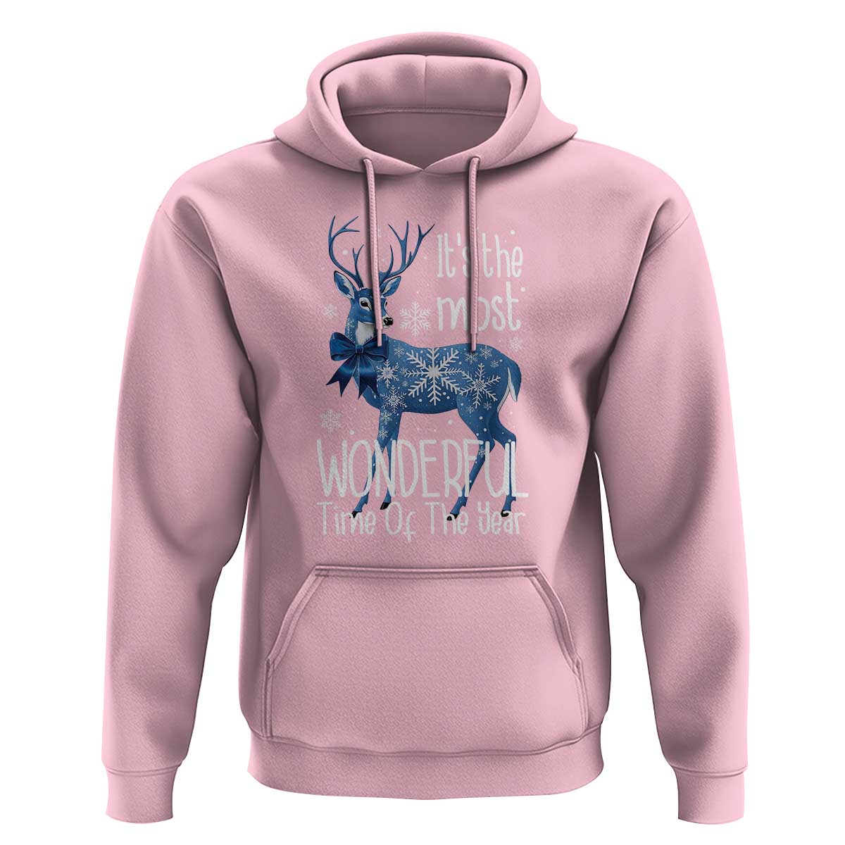Chrismtas Reindeer Coquette Hoodie It's The Most Wonderful Time Of The Year