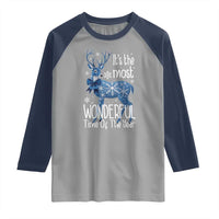 Chrismtas Reindeer Coquette Raglan Shirt It's The Most Wonderful Time Of The Year