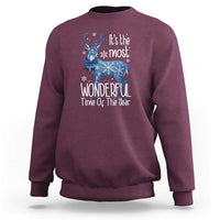 Chrismtas Reindeer Coquette Sweatshirt It's The Most Wonderful Time Of The Year - Wonder Print Shop