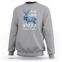 Chrismtas Reindeer Coquette Sweatshirt It's The Most Wonderful Time Of The Year - Wonder Print Shop