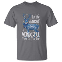 Chrismtas Reindeer Coquette T Shirt It's The Most Wonderful Time Of The Year - Wonder Print Shop