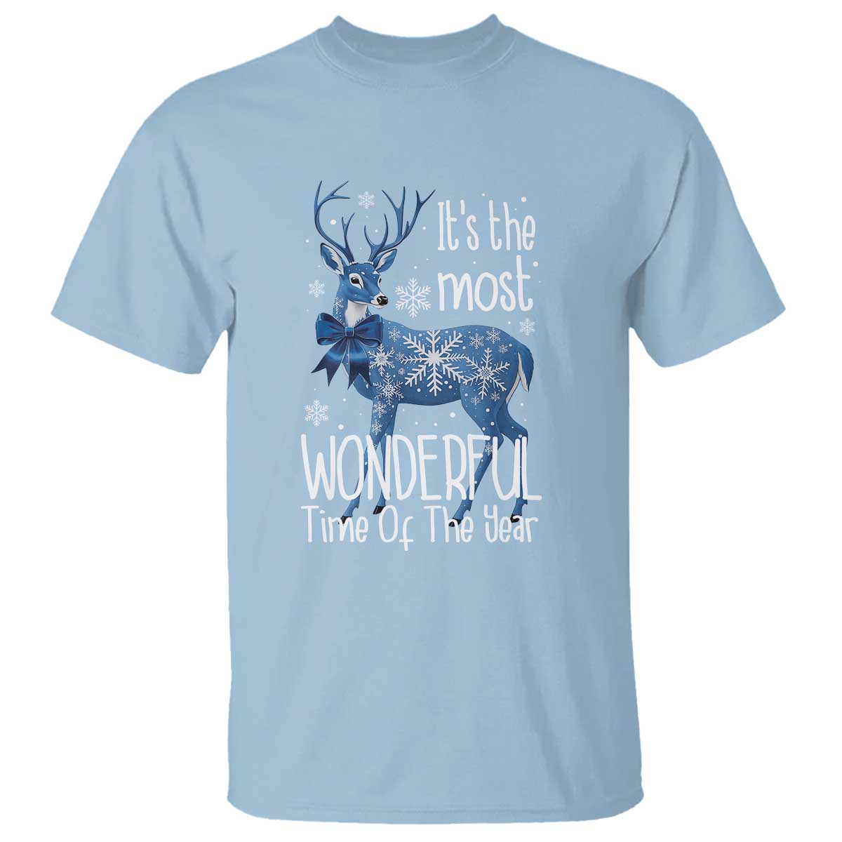 Chrismtas Reindeer Coquette T Shirt It's The Most Wonderful Time Of The Year - Wonder Print Shop