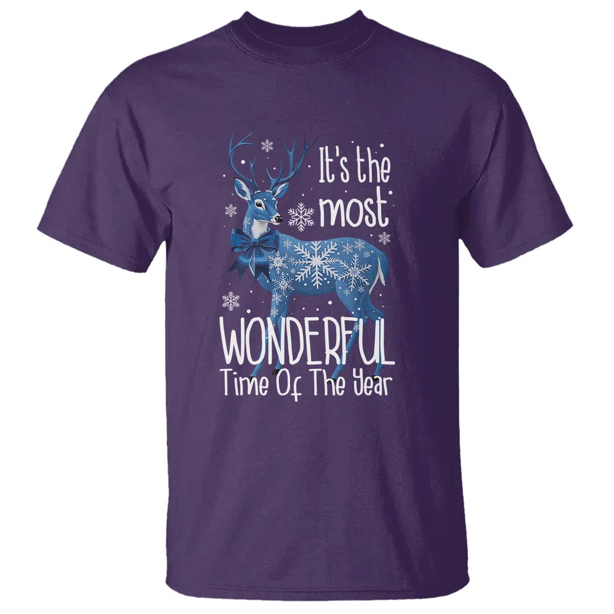 Chrismtas Reindeer Coquette T Shirt It's The Most Wonderful Time Of The Year - Wonder Print Shop