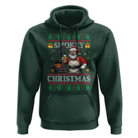 Funny Xmas Grilling Hoodie Smokey Christmas BBQ Santa Grill Roast On Smoker