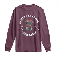 Funny Xmas Grilling Long Sleeve Shirt Christmas