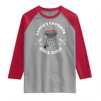 Funny Xmas Grilling Raglan Shirt Santa's Favorite Grill Chelf BBQ