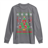 Funny Xmas Grilling Long Sleeve Shirt Merry Grill Mas Santa Grilling BBQ Smoking Meat