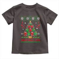 Funny Xmas Grilling Toddler T Shirt Merry Grill Mas Santa Grilling BBQ Smoking Meat