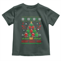 Funny Xmas Grilling Toddler T Shirt Merry Grill Mas Santa Grilling BBQ Smoking Meat
