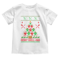 Funny Xmas Grilling Toddler T Shirt Merry Grill Mas Santa Grilling BBQ Smoking Meat