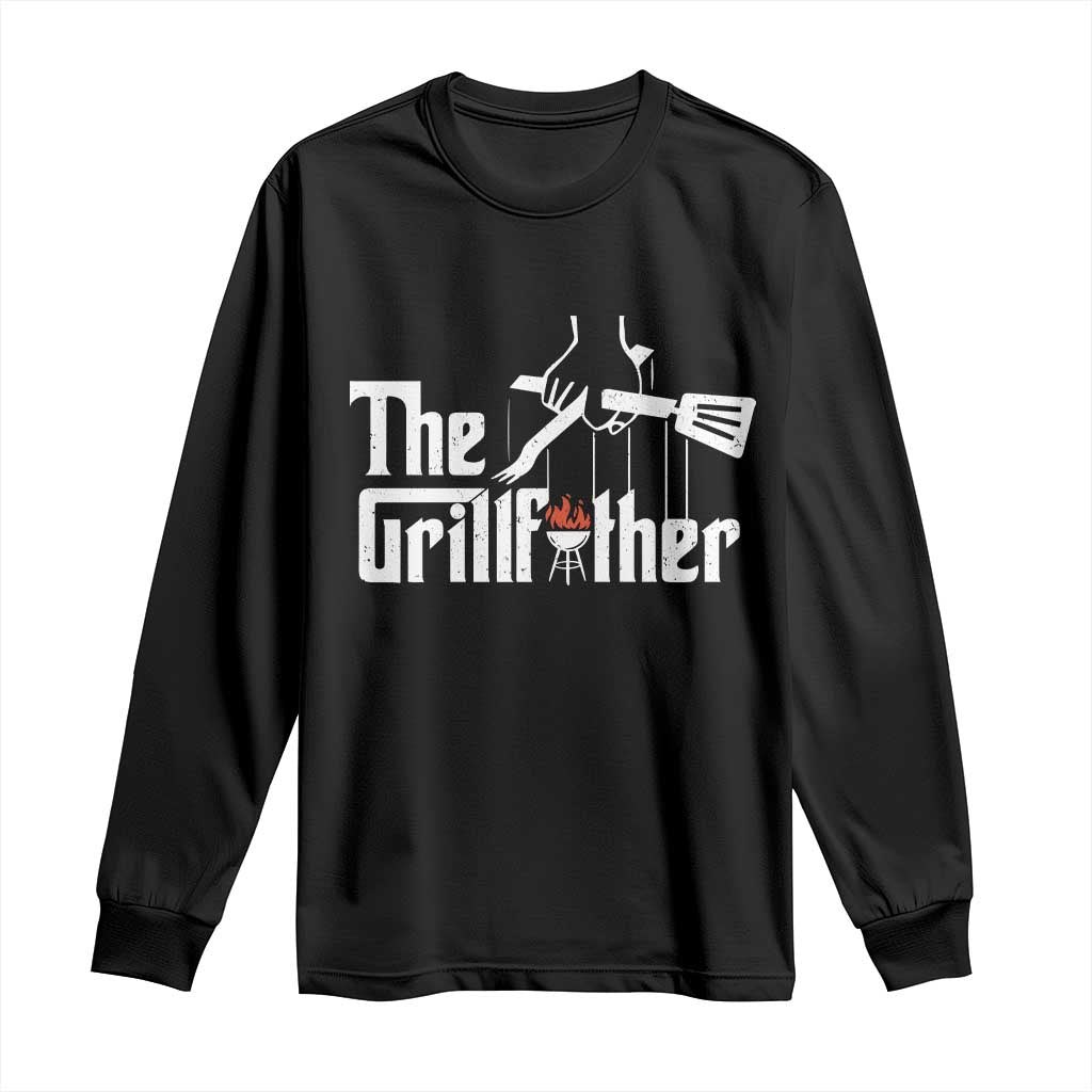 Funny Grill Dad Long Sleeve Shirt The Grillfather BBQ Party Grilling