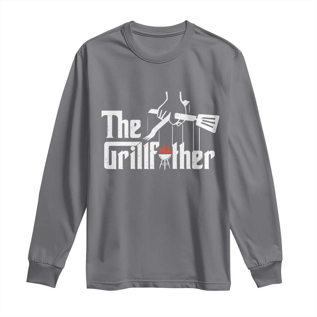 Funny Grill Dad Long Sleeve Shirt The Grillfather BBQ Party Grilling