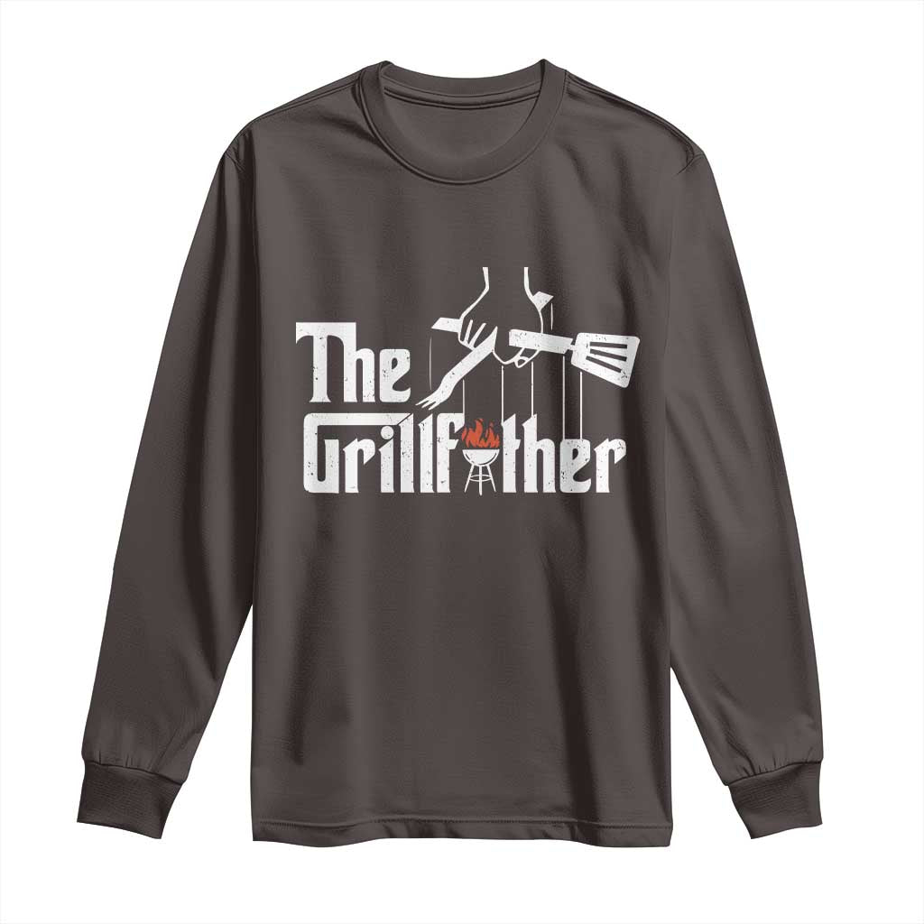 Funny Grill Dad Long Sleeve Shirt The Grillfather BBQ Party Grilling