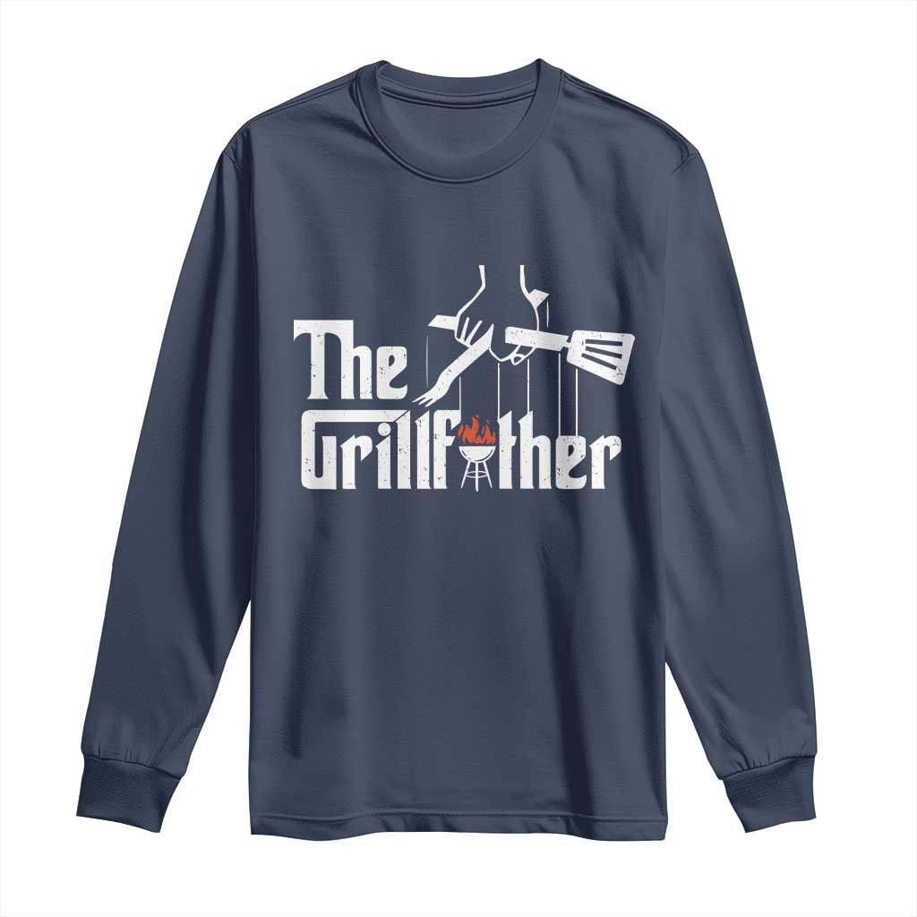 Funny Grill Dad Long Sleeve Shirt The Grillfather BBQ Party Grilling