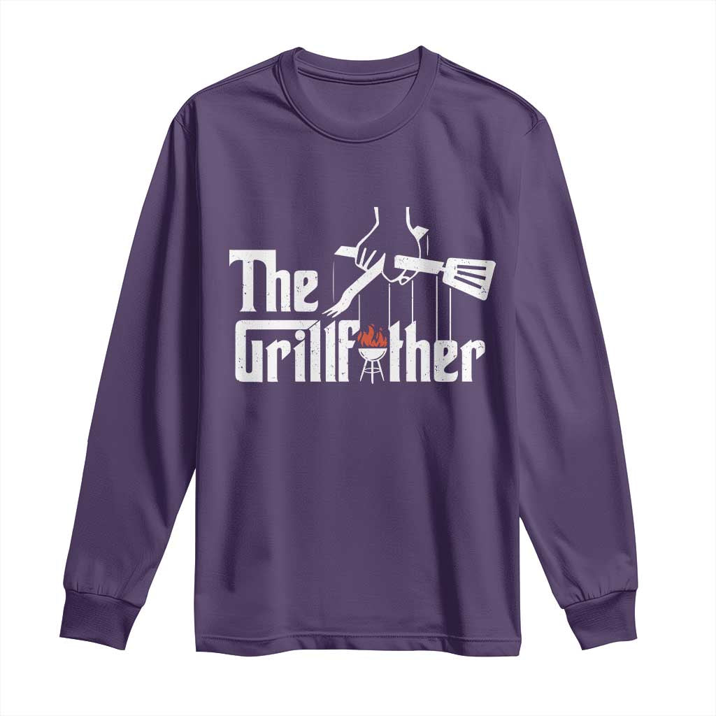Funny Grill Dad Long Sleeve Shirt The Grillfather BBQ Party Grilling
