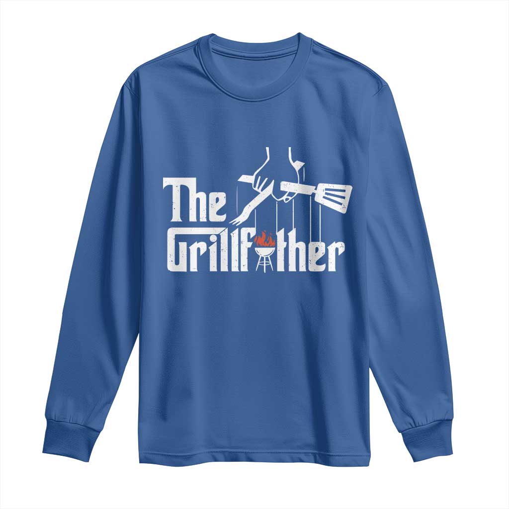 Funny Grill Dad Long Sleeve Shirt The Grillfather BBQ Party Grilling