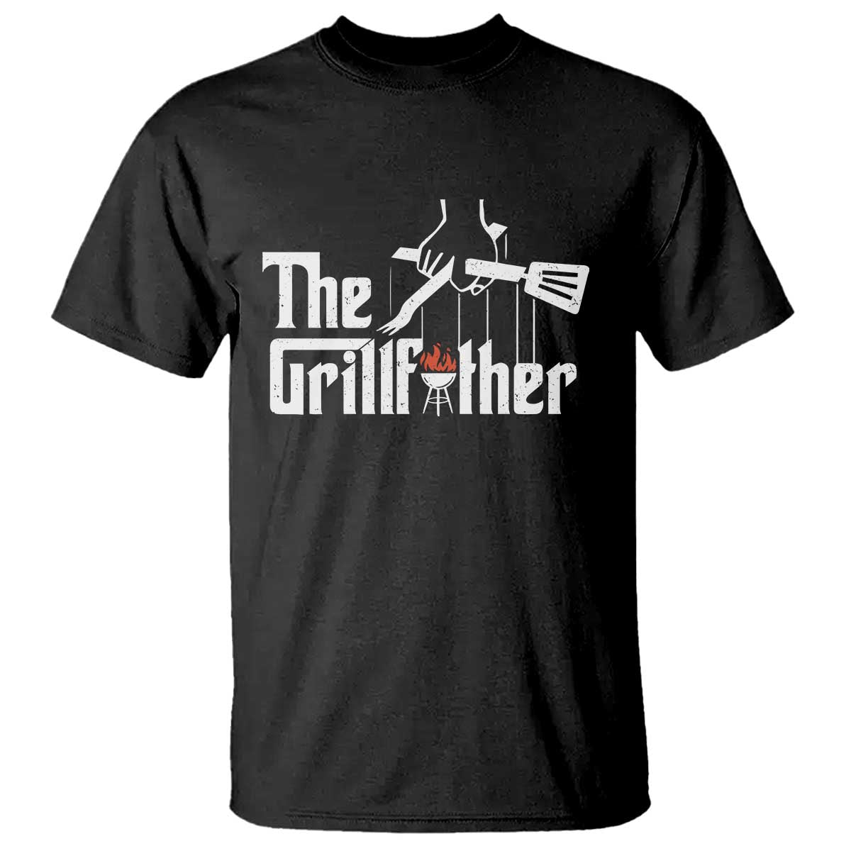 Funny Grill Dad T Shirt The Grillfather BBQ Party Grilling - Wonder Print Shop