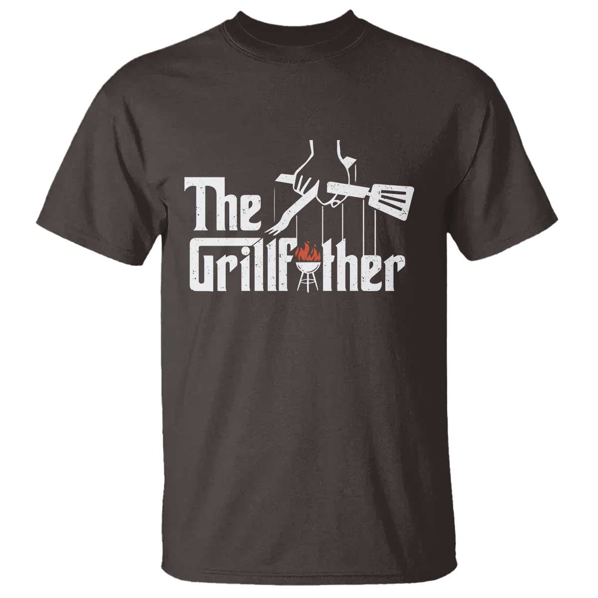 Funny Grill Dad T Shirt The Grillfather BBQ Party Grilling - Wonder Print Shop