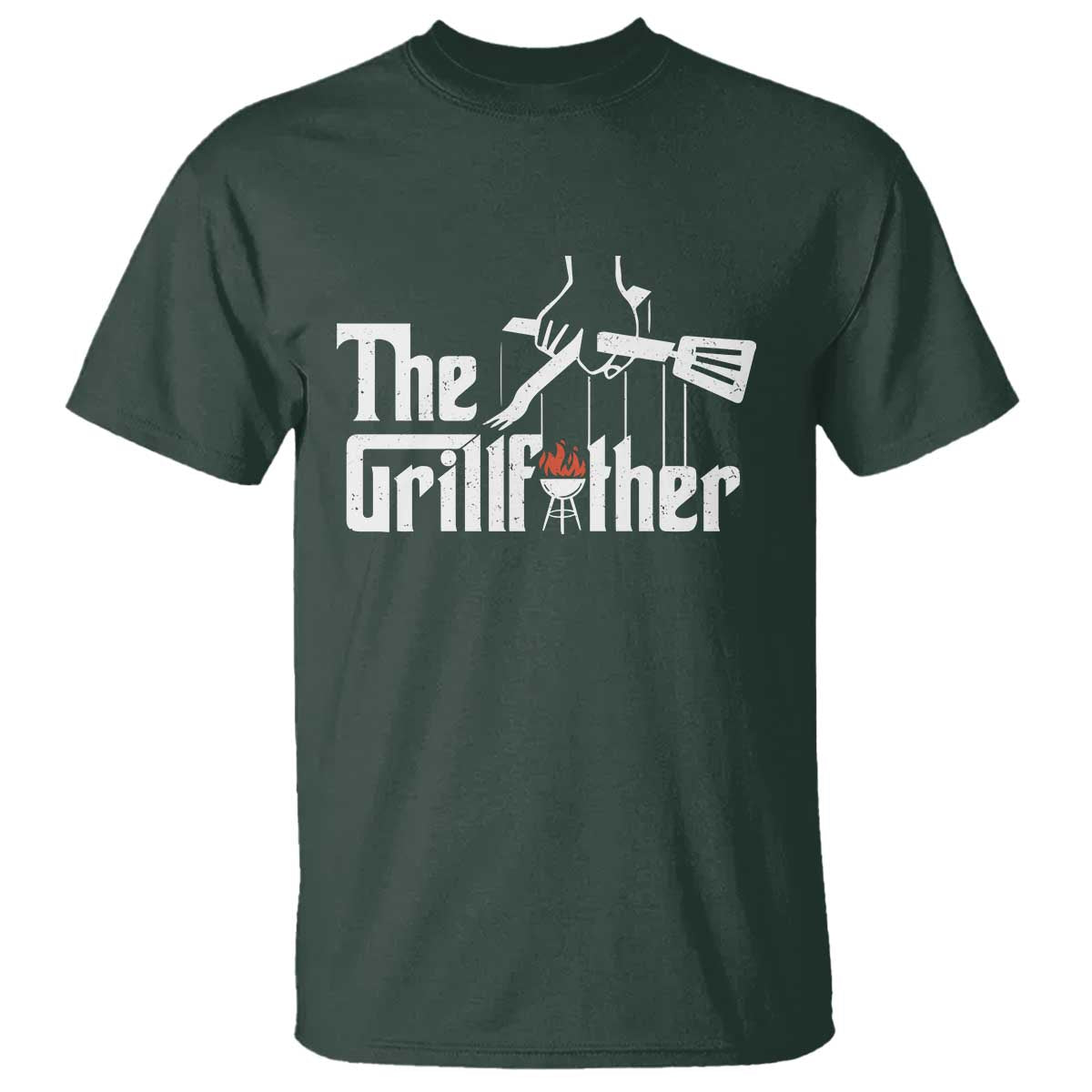 Funny Grill Dad T Shirt The Grillfather BBQ Party Grilling - Wonder Print Shop