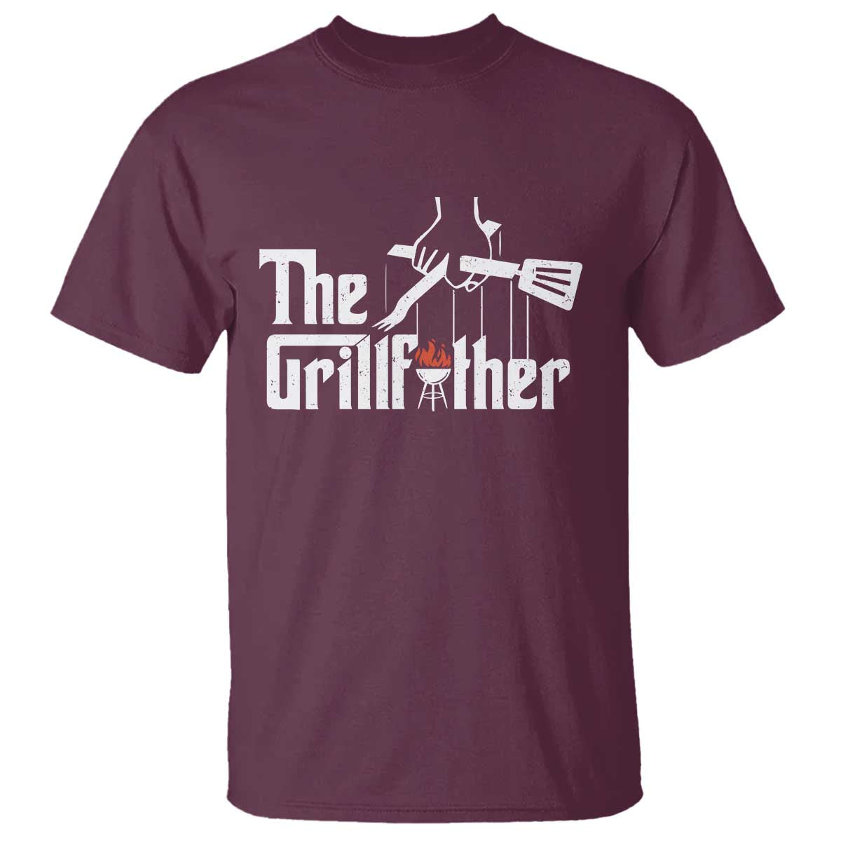 Funny Grill Dad T Shirt The Grillfather BBQ Party Grilling - Wonder Print Shop