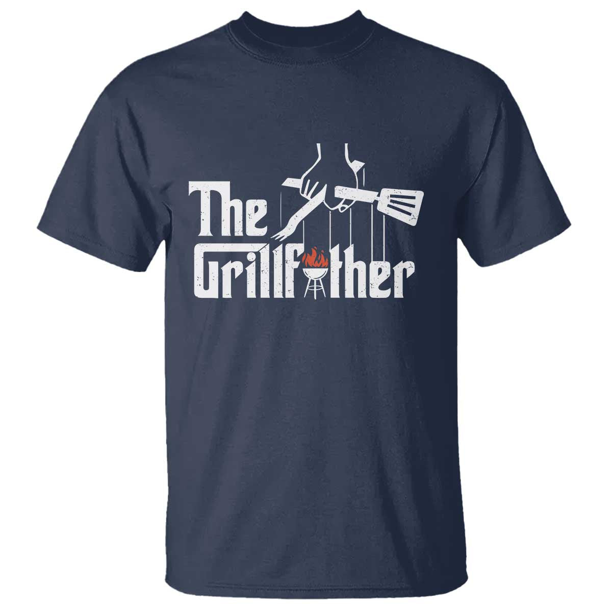 Funny Grill Dad T Shirt The Grillfather BBQ Party Grilling - Wonder Print Shop