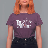 Funny Grill Dad T Shirt For Women The Grillfather BBQ Party Grilling - Wonder Print Shop