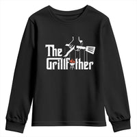 Funny Grill Dad Youth Sweatshirt The Grillfather BBQ Party Grilling