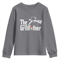 Funny Grill Dad Youth Sweatshirt The Grillfather BBQ Party Grilling